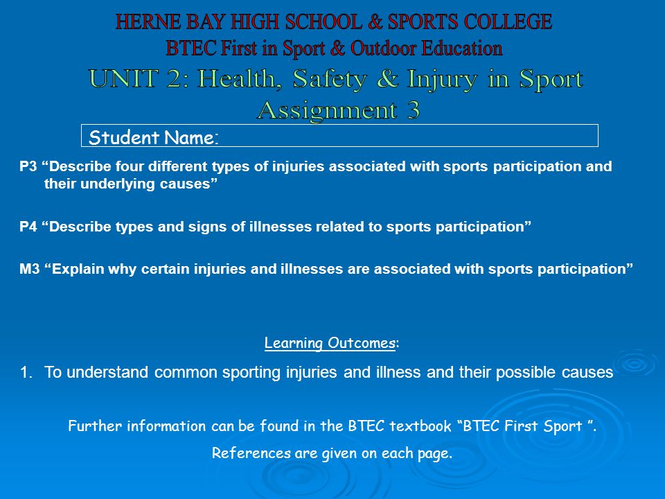 Sports injuries assignment 2
